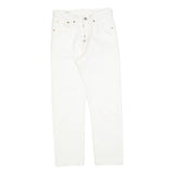 LEVI'S 501 Womens Jeans White Regular Straight Denim Raw W26 L26 Button Fly