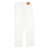 LEVI'S 501 Womens Jeans White Regular Straight Denim Raw W26 L26 Button Fly