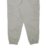 TOMMY HILFIGER Mens Cotton Blend Beige Relaxed Cargo Trousers W35 L26 Drawstring