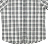 LEE Mens Grey & White Check Shirt 2XL Cotton Blend Short Sleeve Casual Summer