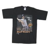 PRO PLAYER Mens Black Cal Ripken Jr. Graphic T-Shirt M Short Sleeve Crew Neck