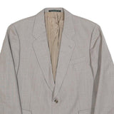 WESTBURY Mens Grey Button Closure Wool Blend Classic Jacket L Wool Blend Plain