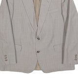 WESTBURY Mens Grey Button Closure Wool Blend Classic Jacket L Wool Blend Plain