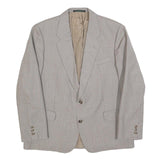 WESTBURY Mens Grey Button Closure Wool Blend Classic Jacket L Wool Blend Plain