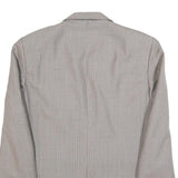 WESTBURY Mens Grey Button Closure Wool Blend Classic Jacket L Wool Blend Plain