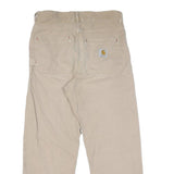 CARHARTT Mens Cotton Beige Regular Fit Straight Leg Trousers W30 L26 Workwear
