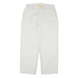 NAUTICA Mens Cotton Blend White Relaxed Straight Trousers W34 L30 Casual Zip