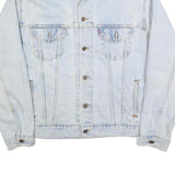 LEVI'S Mens Blue Cotton Denim Jacket M Button Plain Classic Casual Outerwear