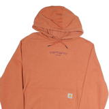 CARHARTT Womens Orange Hoodie L Cotton Pullover Casual Everyday Wear