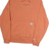 CARHARTT Womens Orange Hoodie L Cotton Pullover Casual Everyday Wear