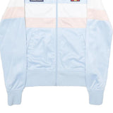 ELLESSE Womens Blue & Pink Zip Jacket UK 4 Polyester Plain Casual Lightweight