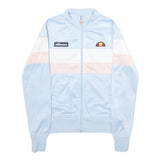ELLESSE Womens Blue & Pink Zip Jacket UK 4 Polyester Plain Casual Lightweight