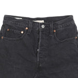 LEVI'S Womens Black Denim Cut-Off Shorts S W27 Casual Summer Style