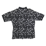 COLEMAN Mens Black & White Short Sleeve Printed XL Polo Shirt Cotton Blend