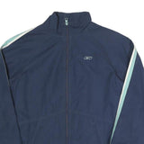 REEBOK Womens Blue & Light Blue Track Jacket UK 10 Polyester Blend Zip Casual