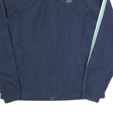 REEBOK Womens Blue & Light Blue Track Jacket UK 10 Polyester Blend Zip Casual