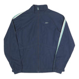 REEBOK Womens Blue & Light Blue Track Jacket UK 10 Polyester Blend Zip Casual