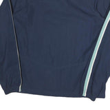 REEBOK Womens Blue & Light Blue Track Jacket UK 10 Polyester Blend Zip Casual