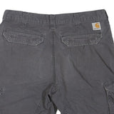 CARHARTT Mens Cargo Shorts Grey M W34 Workwear Durable Comfortable