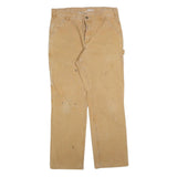 CARHARTT Mens Relaxed Fit Cotton Blend Beige Workwear Trousers W34 L32