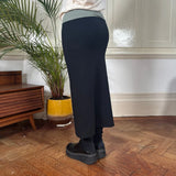 Onyx Midi Pencil Skirt - 24W UK 4 Black Cotton Blend