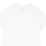 CHAMPION Mens White Plain T-Shirt XL Short Sleeve Crew Neck Cotton Blend