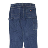 DICKIES Mens Regular Fit Blue Denim Jeans W40 L34 Cotton Blend Zip Pockets