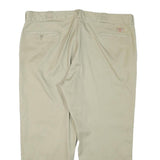 DICKIES Mens Cotton Blend Beige Regular Fit Straight Leg Trousers W43 L26 Casual