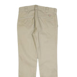DICKIES Mens Cotton Blend Beige Slim Slim Fit Trousers W31 L32 Workwear Casual