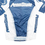 HINCAPIE Mens Blue & White Penn State Cycling Jersey M Short Sleeve Zip Collar