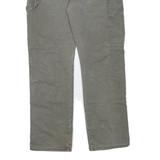 DICKIES Mens Regular Fit Workwear Jeans Grey Cotton Blend W36 L32 Flex Zip