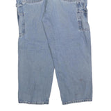 CARHARTT Mens Loose Light Blue Denim Jeans W40 L28 Workwear Zip Closure
