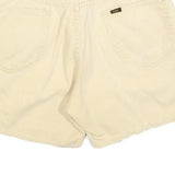 LEE Womens Cotton Blend Cream Casual Shorts M W30 Classic Fit Summer
