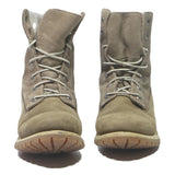TIMBERLAND Womens Waterproof Lace-Up Leather Boots Beige UK 7 Durable Outdoor