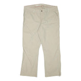 DICKIES Mens Relaxed Beige Cotton Blend Trousers W40 L30 Workwear Zip Closure