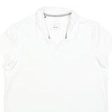 ADIDAS Womens White Short Sleeve Plain Polo Shirt S Cotton Blend Sport
