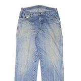 DICKIES Mens Jeans Blue Regular Straight Denim W32 L33 Workwear Zip Closure