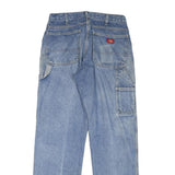 DICKIES Mens Jeans Blue Regular Straight Denim W32 L33 Workwear Zip Closure
