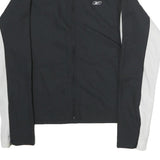 REEBOK Mens Black & White Track Jacket S Polyester Zip Sportswear Activewear