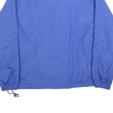 REEBOK Womens Blue Lightweight Track Jacket UK 14 Polyester Zip Plain Sporty