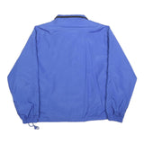 REEBOK Womens Blue Lightweight Track Jacket UK 14 Polyester Zip Plain Sporty