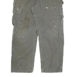 CARHARTT Mens Cotton Blend Relaxed Cargo Trousers W34 L27 Workwear Utility Zip