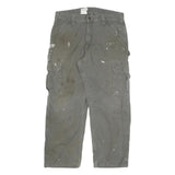 CARHARTT Mens Cotton Blend Relaxed Cargo Trousers W34 L27 Workwear Utility Zip