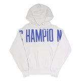 CHAMPION REVERSE WEAVE Mens White Hoodie Pullover XS Cotton Blend Drawstring