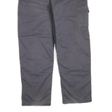 DICKIES Mens Cotton Blend Grey & Black Regular Leg Trousers W38 L32 Workwear