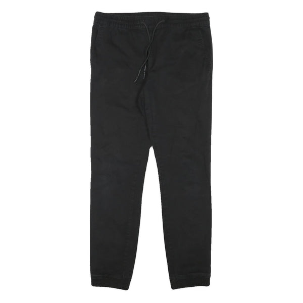 CLOCKHOUSE Mens Black Slim Drawstring Trousers W32 L30 Casual Cotton Blend