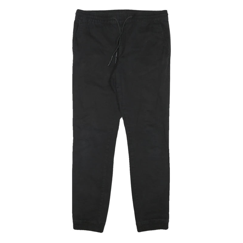 CLOCKHOUSE Mens Black Slim Drawstring Trousers W32 L30 Casual Cotton Blend