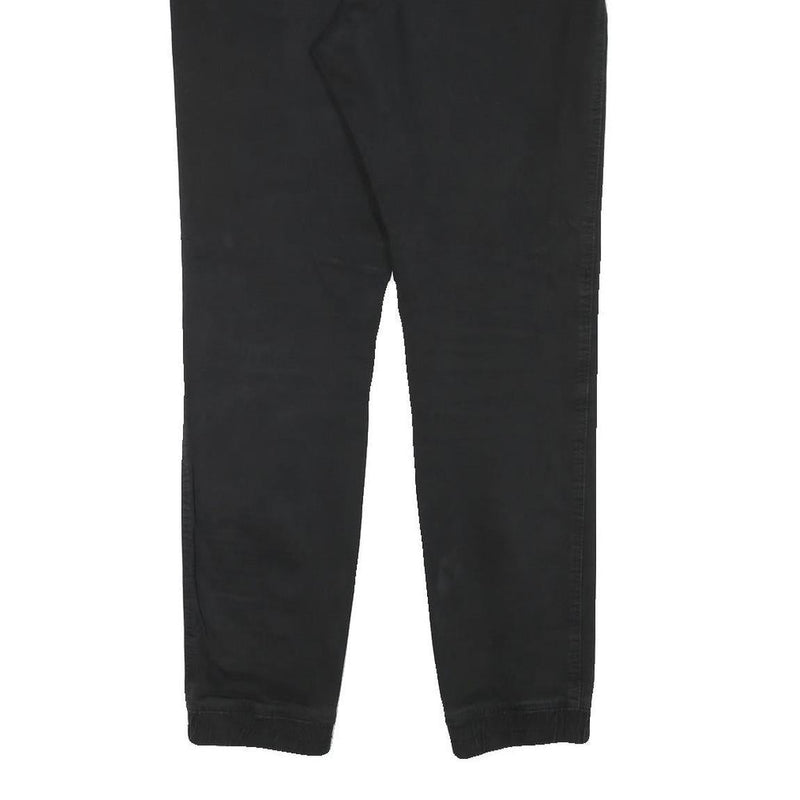 CLOCKHOUSE Mens Black Slim Drawstring Trousers W32 L30 Casual Cotton Blend
