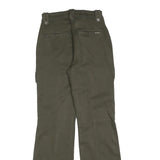 WHBM Womens Cotton Blend Olive Regular Fit Straight Leg Trousers W26 L32 Utility