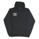 UMBRO Mens Black Jacket S Polyester Blend Logo Zip Casual Sportswear